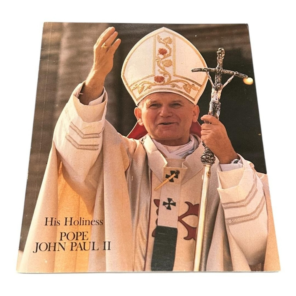Vintage 1984 His Holiness Pope John Paul II Thomas Borne Softcover Book Grolier